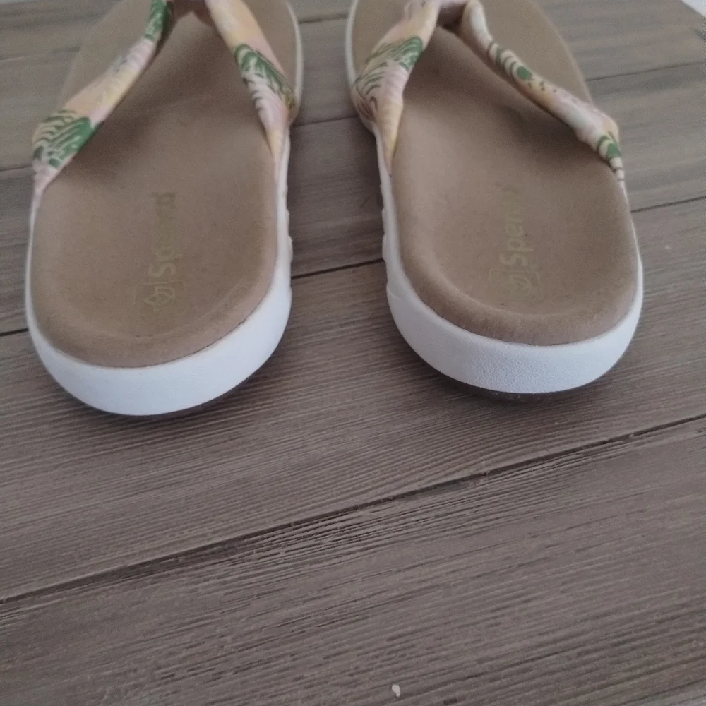 Spenco Victoria Tropical Comfort Step Flip Flops Sandals 🩴 - Picture 9 of 11
